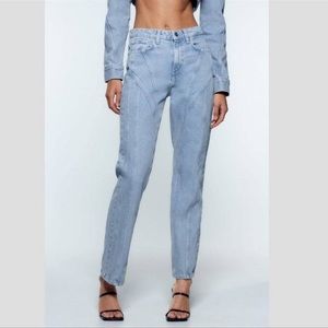 Zara Bloggers Favorite Mugler Knockoff Straight leg jeans